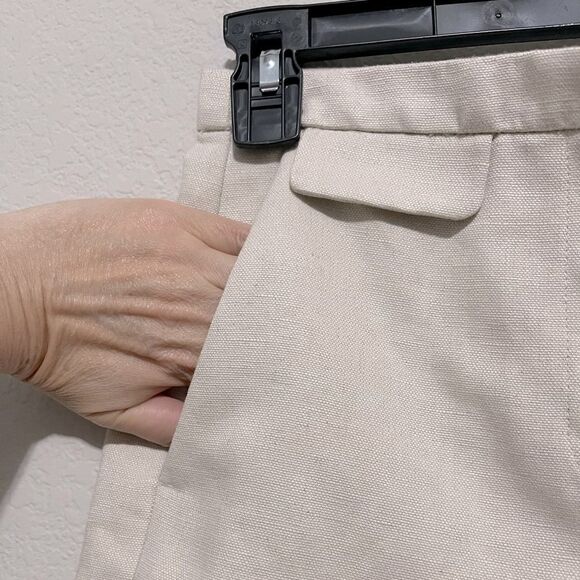 J Crew 3" Suit Short in Textured Linen Blend Size 00 NWT in Light Khaki - Picture 9 of 10